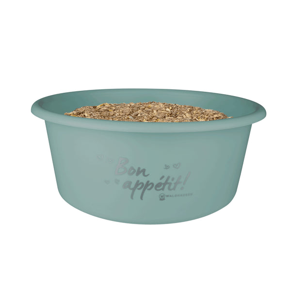 Futter-Schale mit Deckel "Bon Appetit" in Mistel | Fütterung, Pferd