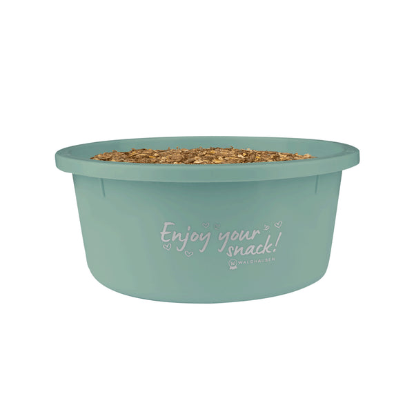Leckerli-Schale mit Deckel "Enjoy your snack" in Mistel | Fütterung, Pferd
