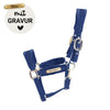 Kentucky Halfter mit Gravur | Velvet Halfter Navy | Kentucky Horsewear