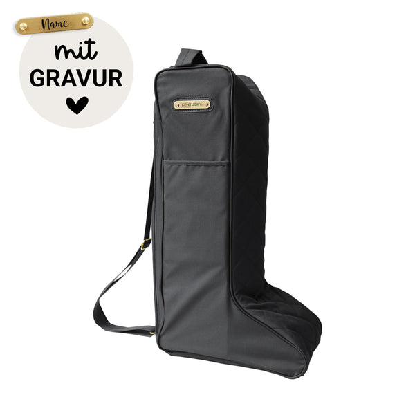 Kentucky Stiefeltasche mit Gravur | Stiefeltasche Schwarz | Kentucky Horsewear