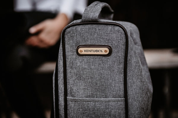 Kentucky Stiefeltasche mit Gravur | Stiefeltasche Grau | Kentucky Horsewear