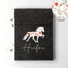 Equidenpasshülle Islandpferd mit Name für Pferde-Pass als Geschenk für Reiter und Pferd | personalisierte Pferdepass-Hülle | Blumenmuster