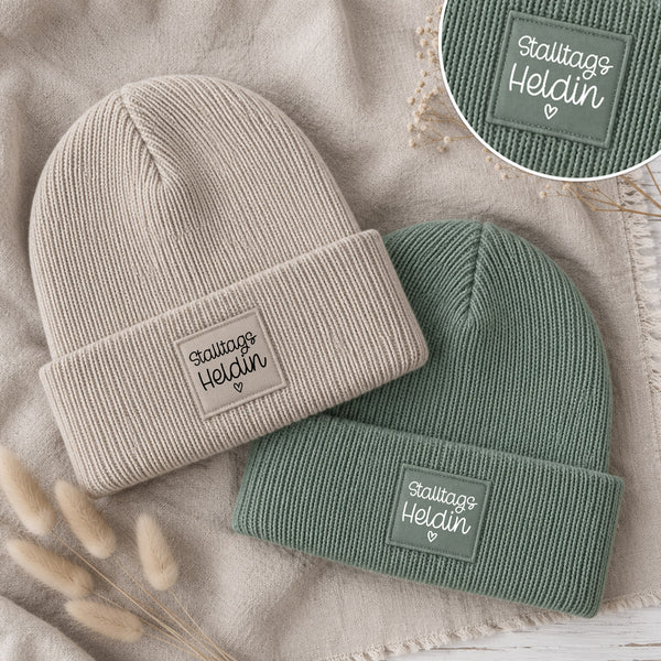 Beanie Mütze "Stalltagsheldin" |Stall, Pferd, Pony, Geschenk, Verschenken