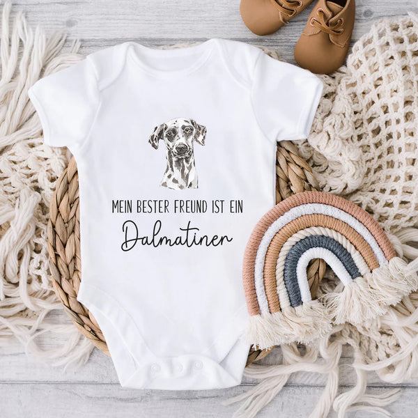 Body Strampler "Mein bester Freund ist ein Dalmatiner" | Baby, Geburt, Geschenk, Hund