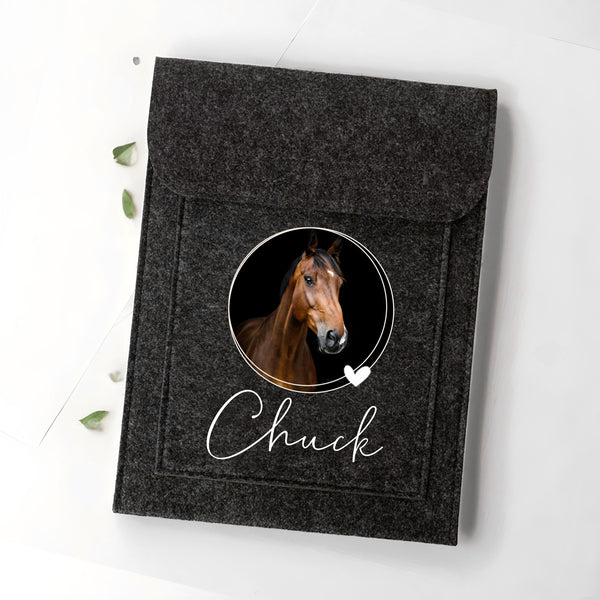 Equidenpasshülle mit Foto & Name für Pferde-Pass als Geschenk für Reiter und Pferd | personalisierte Pferdepass-Hülle | mit eigenem Bild