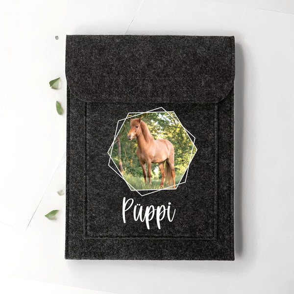 Equidenpasshülle mit Foto & Name für Pferde-Pass als Geschenk für Reiter und Pferd | personalisierte Pferdepass-Hülle | mit eigenem Bild