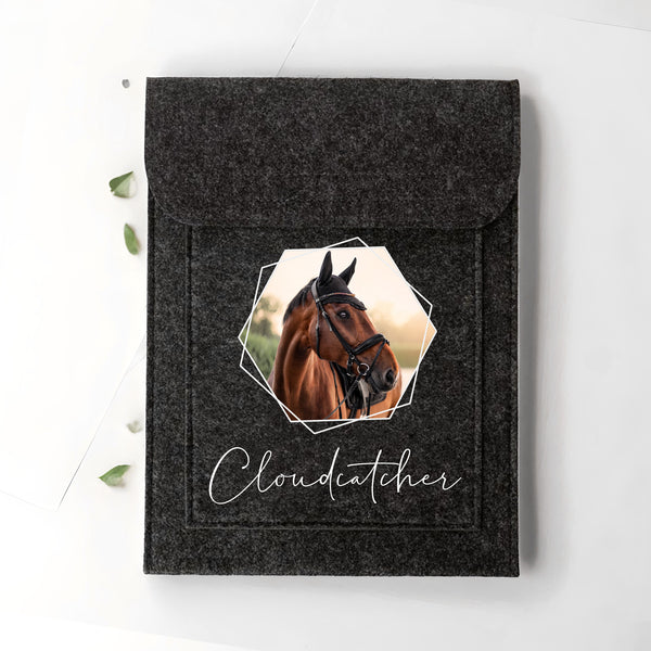 Equidenpasshülle mit Foto & Name für Pferde-Pass als Geschenk für Reiter und Pferd | personalisierte Pferdepass-Hülle | mit eigenem Bild