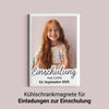 Fotomagnet mit Bild für die Einschulung mit Wunschtext | 54 x 78 mm | Einladung, Schulanfang