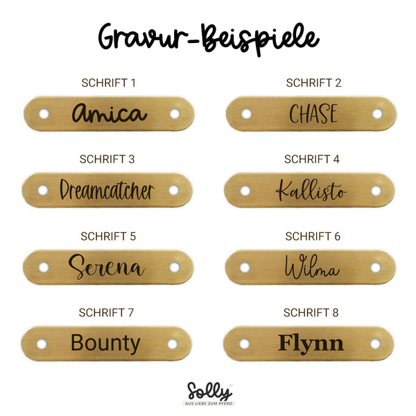 Namensschild mit Gravur für Kentucky Halfter | Name Tag | Kentucky Horsewear