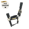 Kentucky Halfter mit Gravur | Velvet Halfter Schwarz | Kentucky Horsewear