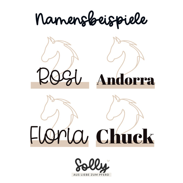 Schriftzug Aufsteller Pferd mit Name Dekoration | Pferd, Pony | Geschenk, Geschenkidee