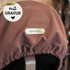 Kentucky Sattelschoner mit Gravur | Sattelschoner Dressursattel in Braun | Kentucky Horsewear