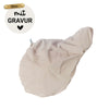 Kentucky Sattelschoner mit Gravur | Sattelschoner Springsattel in Beige | Kentucky Horsewear