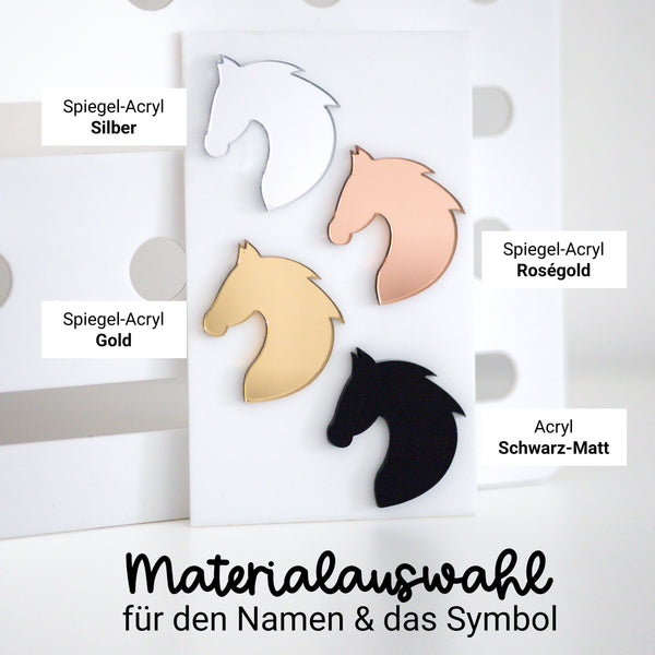 Turnierschleifen-Aufsteller mit Name & Symbol | Schleifen, Turnier, Erinnerungen, Schleifenhalter | Pferd, Islandpferd, Pony | Dressur, Springreiten