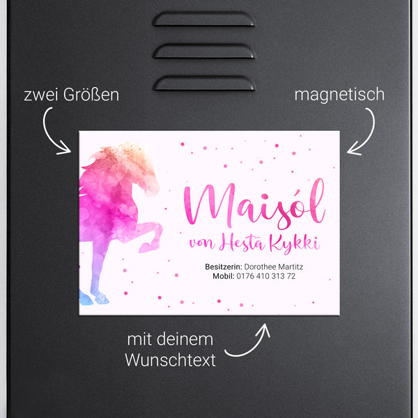 Spindschild magnetisch "Rainbow Tölter" | für den Sattelschank | Islandpferd, Isländer