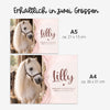 Spindschild magnetisch mit Foto | Design: Soft Watercolor | für den Sattelschank | Pferd, Islandpferd, Pony