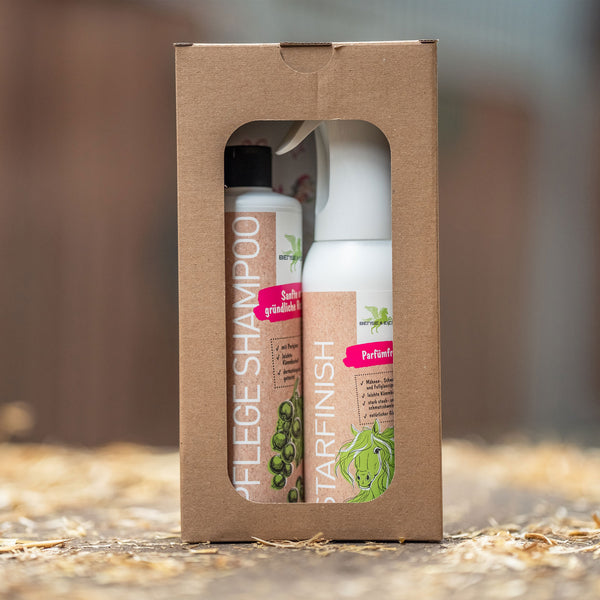 Bense & Eicke Geschenkset StarFinish parfümfrei + Pflege Shampoo | Pferdepflege
