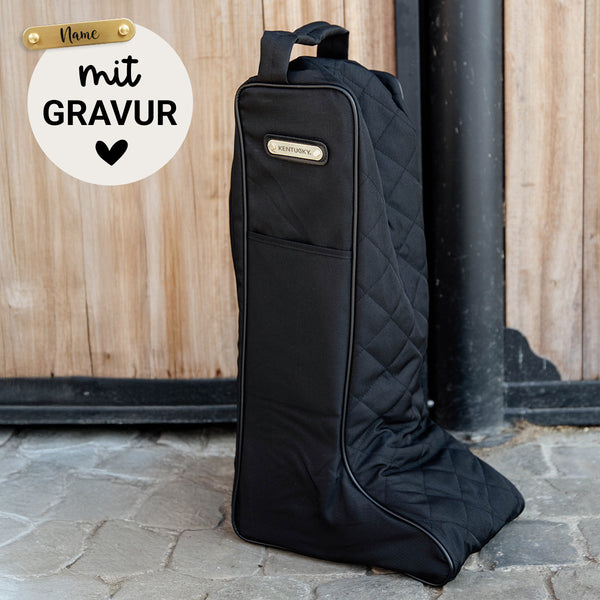 Kentucky Stiefeltasche mit Gravur | Stiefeltasche Schwarz | Kentucky Horsewear