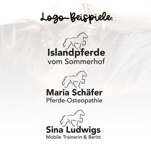 Logo Design "Islandpferd #1" - DIGITALE DATEI - Reitstall, Islandpferde-Hof, Trainer, Osteopathen etc.