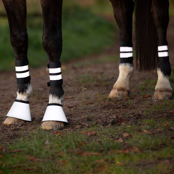 REFLEX Bandage in Silbergrau, 4er Set | Pferd, Pony, Geschenk