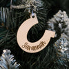 Anhänger "Hufeisen #2" mit Wunschtext | Baumanhänger, Weihnachten, Geschenk