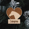 Anhänger "Herz + Pferd #2" mit Wunschtext | Baumanhänger, Weihnachten, Geschenk