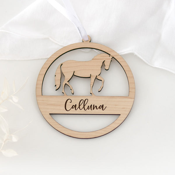 Anhänger "Pferd #1" mit Wunschtext | personalisiert | Baumanhänger, Weihnachten, Geschenk