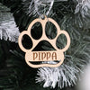 Anhänger "Pfote" mit Wunschtext | personalisiert | Baumanhänger, Weihnachten, Geschenk, Hunde