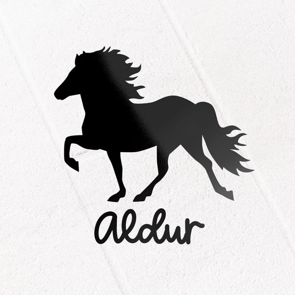 Aufkleber "Isländer mit Wunschtext" | Design: Isländer | Farben & Größe frei wählbar | Auto, Hänger