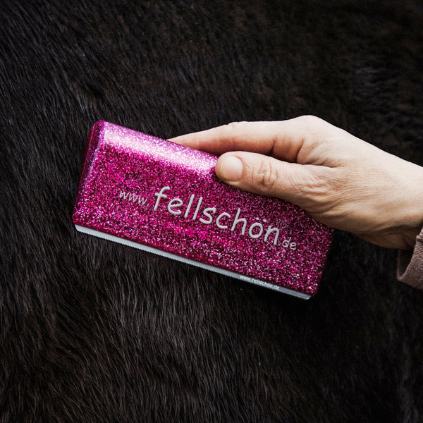 Fellschön Bürste exclusive Glitzer-Pink | Pferdebürsten, Fellwechsel