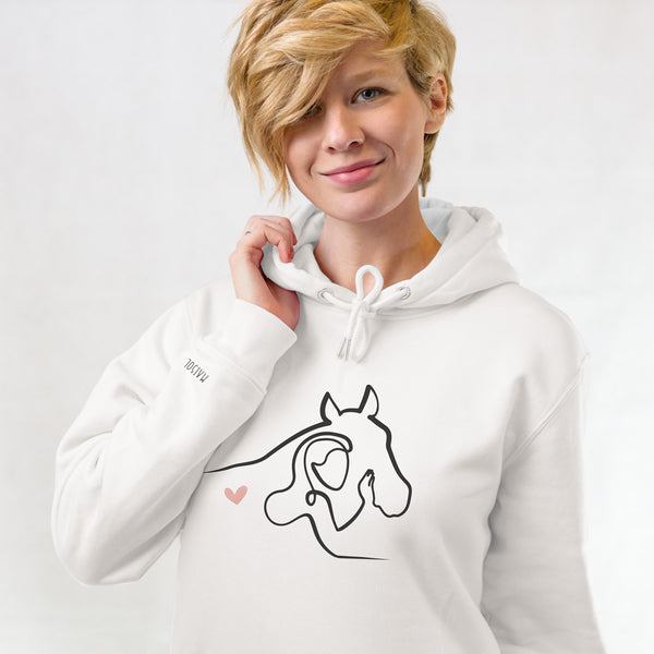 Hoodie "Pferdeliebe" | Design: Lines | personalisiert | Geschenk