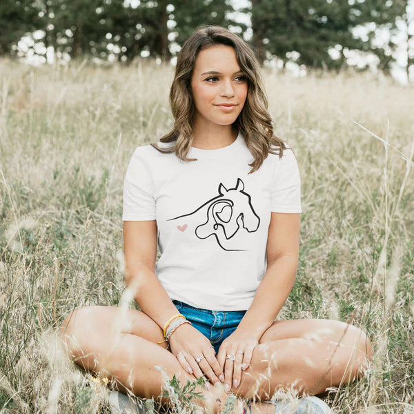 T-Shirt "Pferdeliebe" | Design: Lines | personalisiert | Geschenk