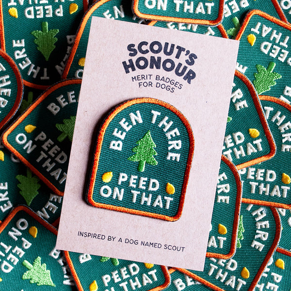 Patch zum Aufbügeln "Been there peed on that" | Hunde, Geschenkidee