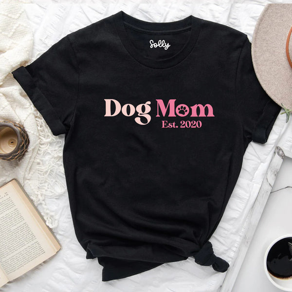 T-Shirt "Dog Mom" | Kollektion: Vintage Vibes | personalisiert | Geschenk, Geschenkidee, Hunde