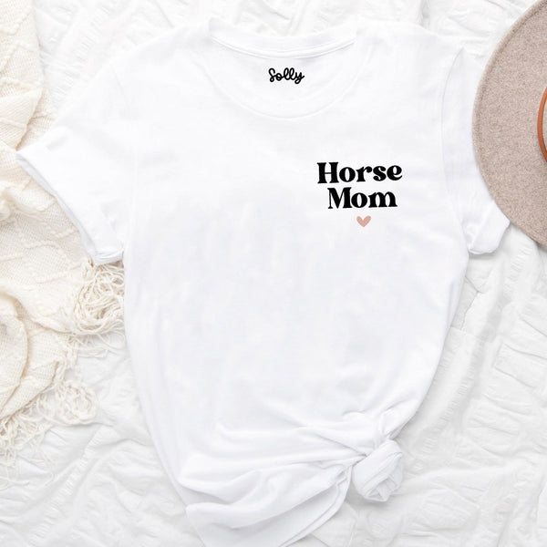 T-Shirt "Horse Mom klein" | Kollektion: Vintage Vibes | personalisiert | Geschenk, Geschenkidee, Pferdemädchen, Pferde