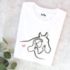 T-Shirt "Pferdeliebe" | Design: Lines | personalisiert | Geschenk