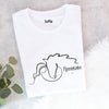 T-Shirt "Pferdeliebe" mit Wunschwort | Design: Lines | personalisiert | Geschenk