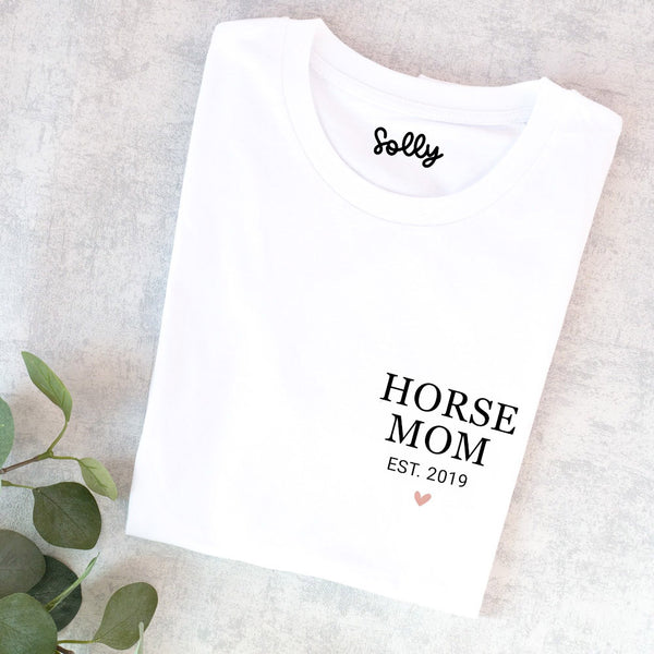 T-Shirt "Horse Mom" | personalisiert | Geschenk, Geschenkidee, Pferdemädchen, Pferde