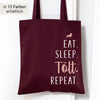 Stofftasche "Eat. Sleep. TÖLT. Repeat." Baumwolle | Einkaufstasche, Beutel | Geschenk