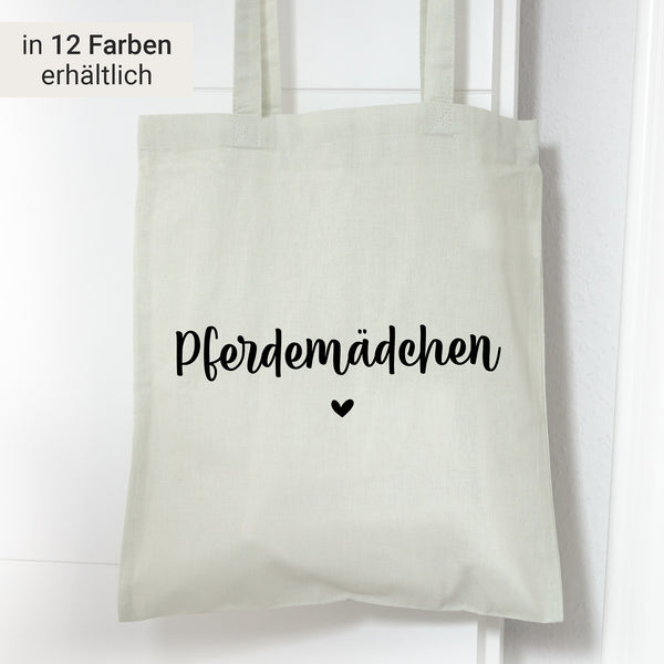 Stofftasche "Pferdemädchen" Baumwolle | Einkaufstasche, Beutel | Geschenk