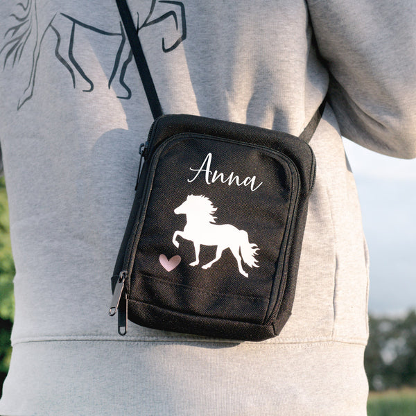 Mini-Tasche für Geldbeutel & Handy personalisiert | Design "Isländer #1" mit Wunschtext | Geschenk