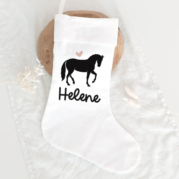 Weihnachtsstrumpf Nikolaussocke Design "Pferd #1 + Name" | personalisiert | Weihnachten, Geschenk