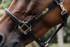 Kentucky Halfter mit Gravur | Leder Halfter Anatomisch Schwarz | Kentucky Horsewear