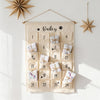 Personalisierter Adventskalender aus Stoff mit 24 Taschen & Name zum selbst befüllen | Design: Pfoten | Hunde, Dog Mom