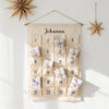 Personalisierter Adventskalender aus Stoff mit 24 Taschen & Name zum selbst befüllen | Design: Name