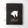 Equidenpasshülle mit Name für Pferde-Pass als Geschenk für Reiter und Pferd | personalisierte Pferdepass-Hülle | mit Pferdekopf & Wunschtext