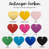 Marke Anhänger Herz "Wunschwort + Symbol" | personalisiert | 10 Farben | Geschenk, Geschenkidee, Glücksbringer