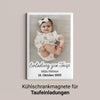 Fotomagnet mit Bild für Tauf-Einladungen mit Wunschtext | 54 x 78 mm