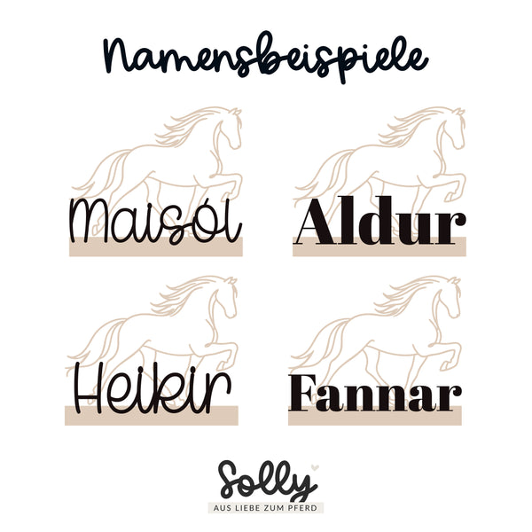 Schriftzug Aufsteller Islandpferd mit Name Dekoration | Pferd, Pony | Geschenk, Geschenkidee
