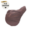 Kentucky Sattelschoner mit Gravur | Sattelschoner Springsattel in Braun | Kentucky Horsewear
